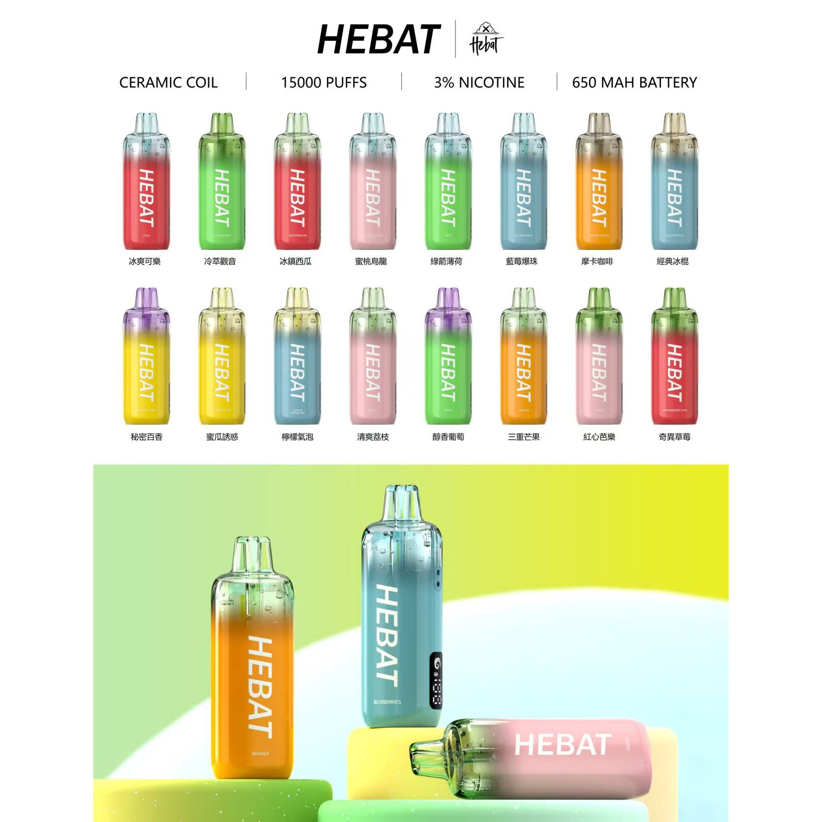 <p>HEBAT喜貝15000口<br />
拋棄式/一次性</p>